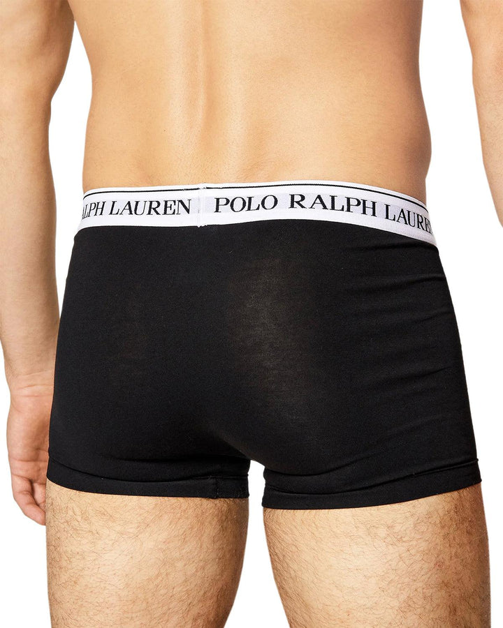 RALPH LAUREN MENS 3 PACK CLASSIC TRUNKS BLACK GREY GREEN-Designer Outlet Sales