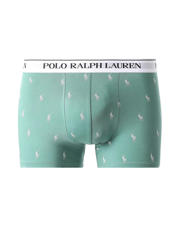 RALPH LAUREN MENS 3 PACK CLASSIC TRUNKS BLACK GREY GREEN-Designer Outlet Sales