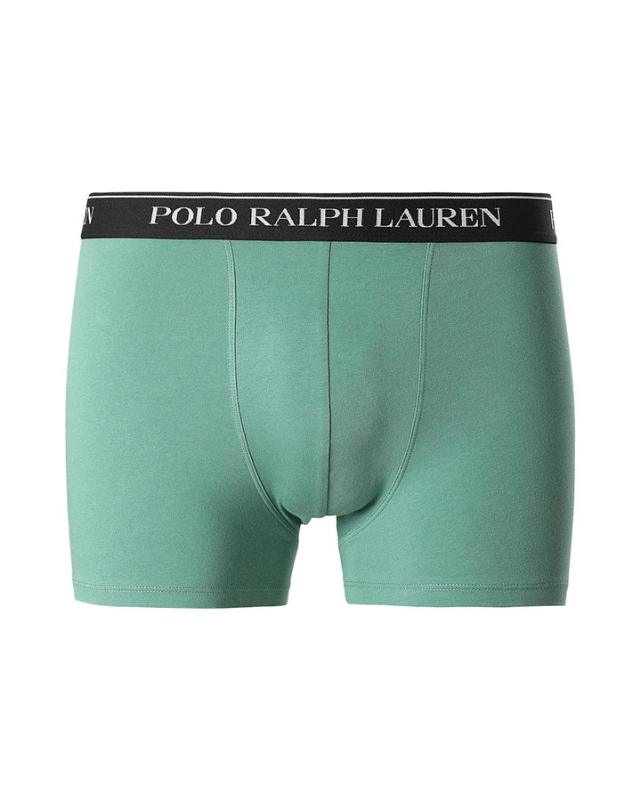 RALPH LAUREN MENS 3 PACK CLASSIC TRUNKS BLACK MIXED GREEN-Designer Outlet Sales