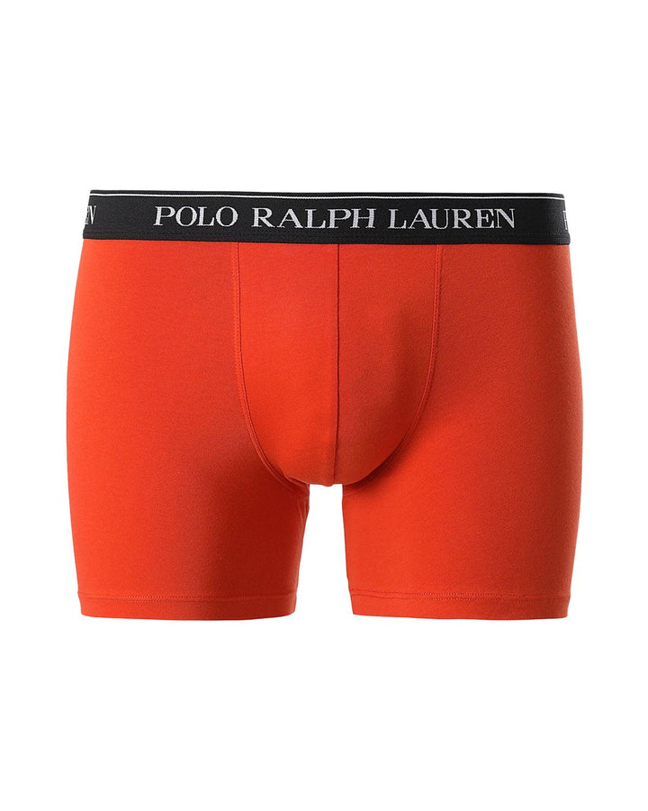 RALPH LAUREN MENS 3 PACK CLASSIC TRUNKS BLACK ORANGE GREEN-Designer Outlet Sales