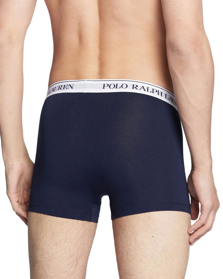 RALPH LAUREN MENS 3 PACK CLASSIC TRUNKS NAVY PATTERN-Designer Outlet Sales