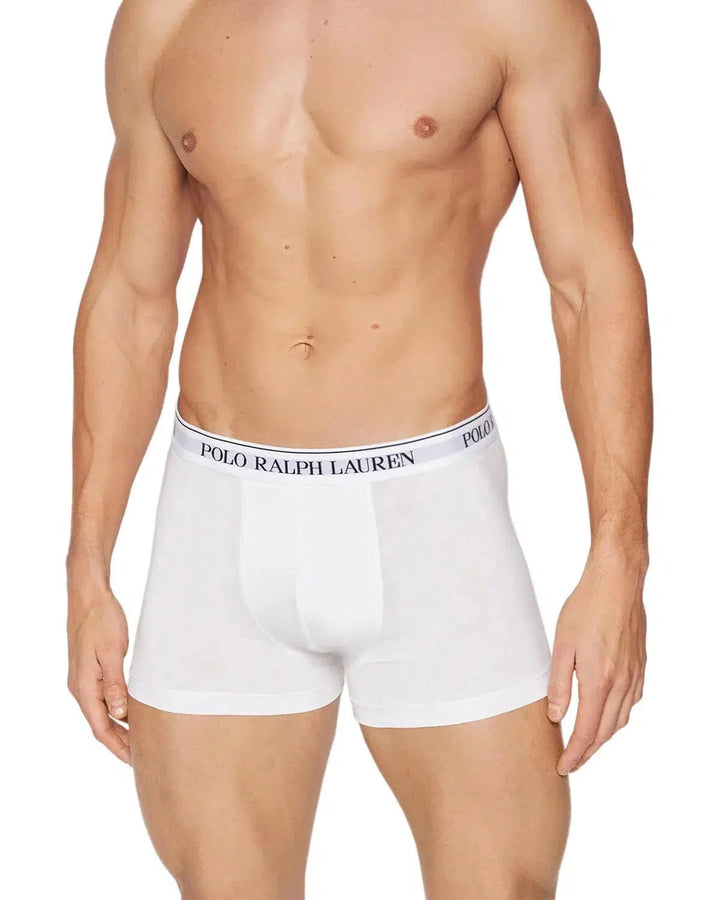 RALPH LAUREN MENS 3 PACK CLASSIC TRUNKS NAVY WHITE PINK-Designer Outlet Sales