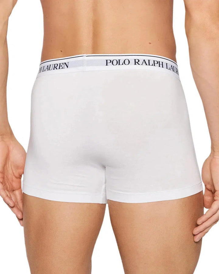 RALPH LAUREN MENS 3 PACK CLASSIC TRUNKS NAVY WHITE PINK-Designer Outlet Sales