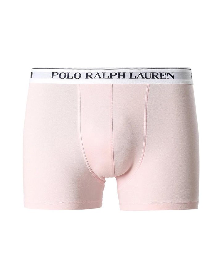 RALPH LAUREN MENS 3 PACK CLASSIC TRUNKS NAVY WHITE PINK-Designer Outlet Sales