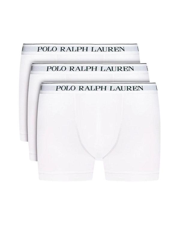 RALPH LAUREN MENS 3 PACK CLASSIC TRUNKS WHITE-Designer Outlet Sales
