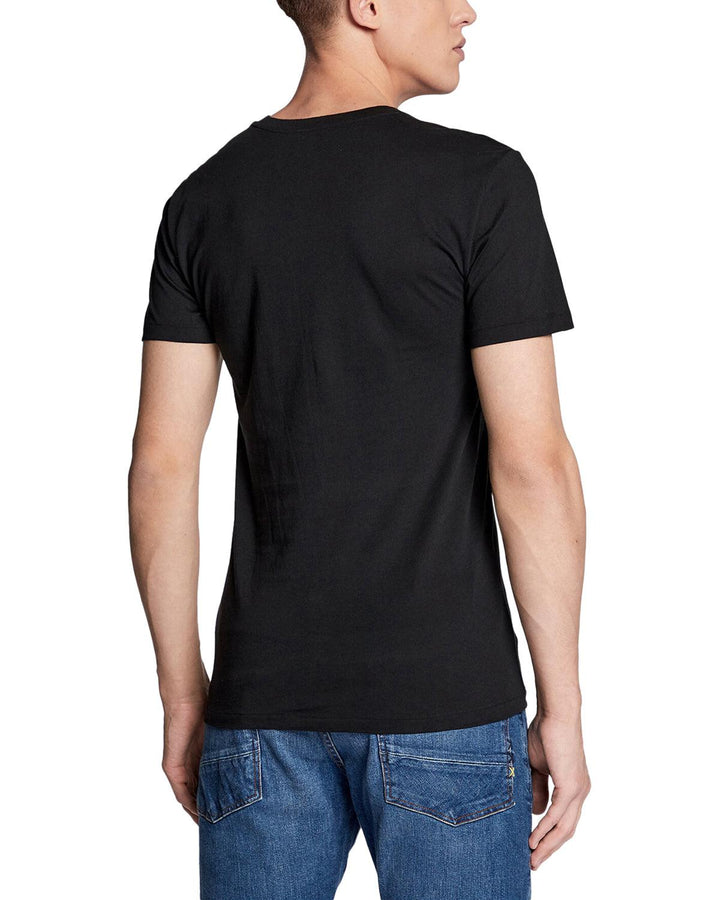 RALPH LAUREN MENS 3 PACK SLIM FIT T-SHIRTS BLACK-Designer Outlet Sales