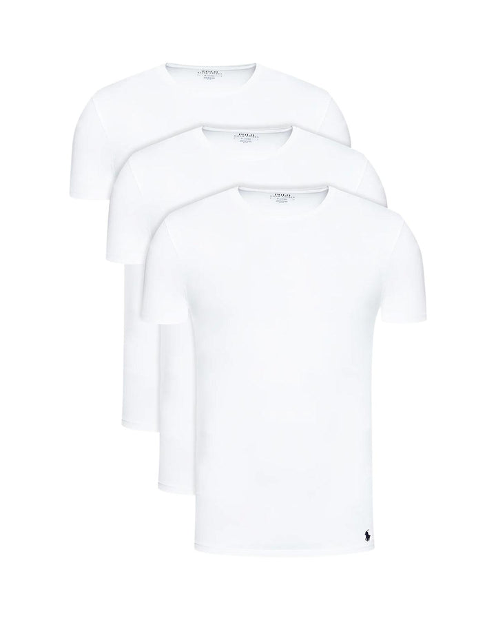 RALPH LAUREN MENS 3 PACK T-SHIRTS WHITE-Designer Outlet Sales