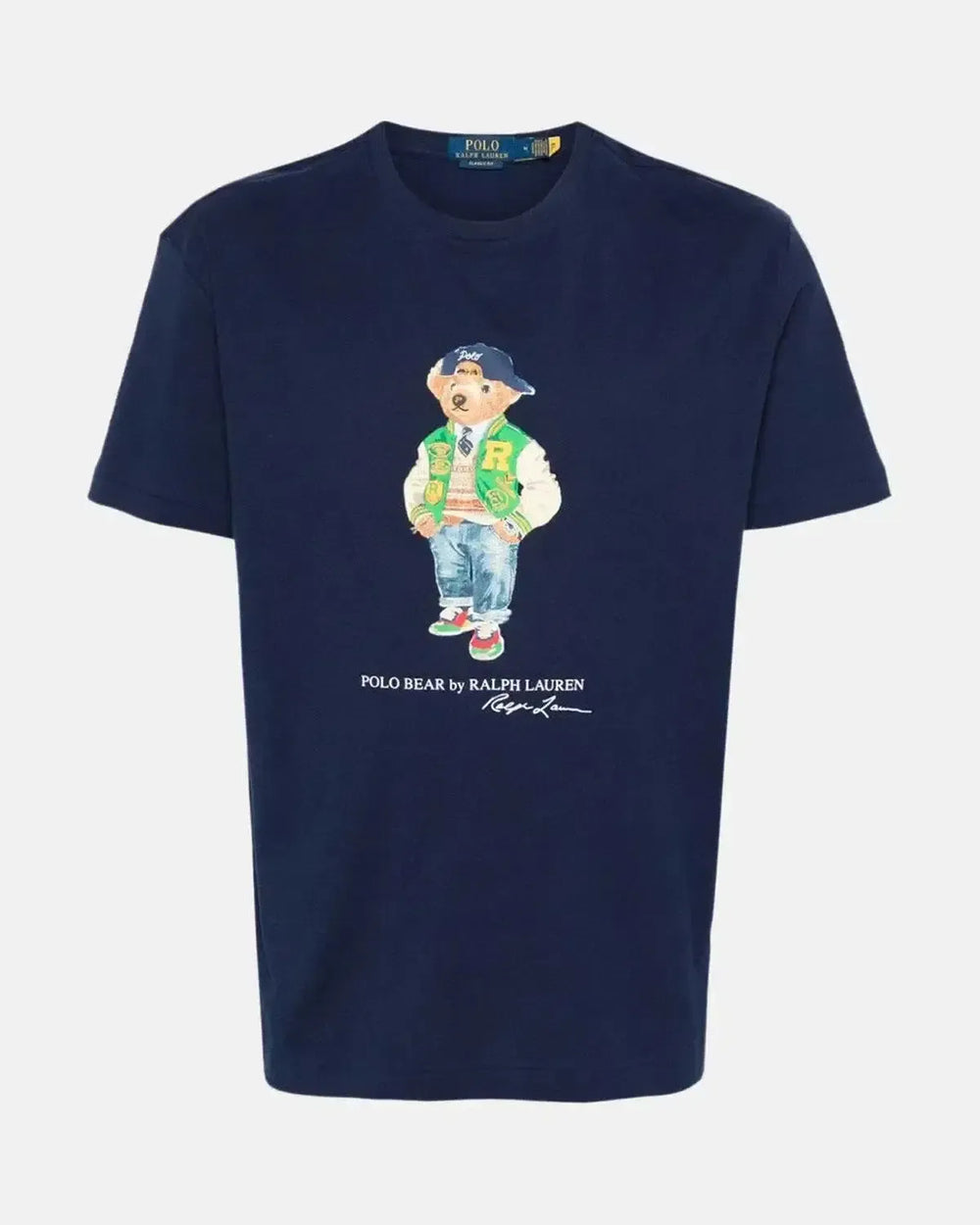 RALPH LAUREN MENS CLASSIC FIT COLLEGE POLO BEAR T-SHIRT NAVY