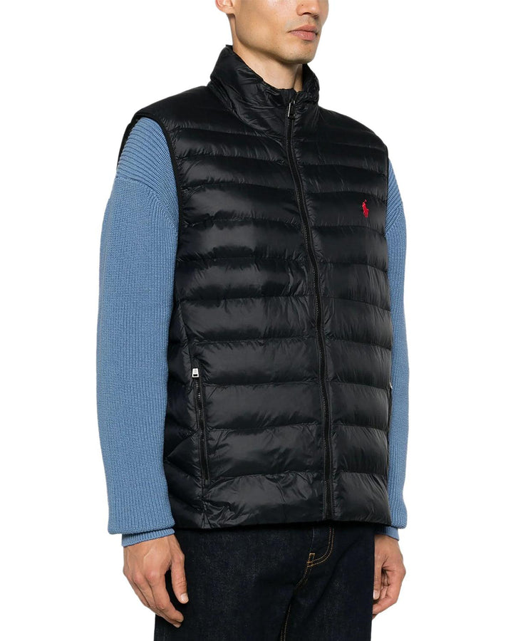 RALPH LAUREN MENS COLDEN PACKABLE GILET BLACK-Designer Outlet Sales