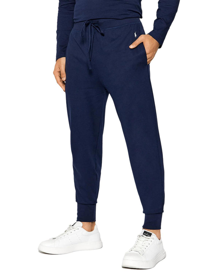 RALPH LAUREN MENS COTTON JERSEY SLEEP JOGGERS CRUISE NAVY-Designer Outlet Sales