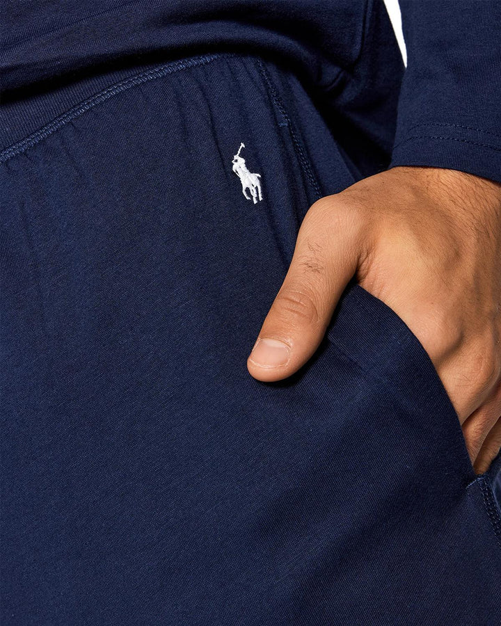 RALPH LAUREN MENS COTTON JERSEY SLEEP JOGGERS CRUISE NAVY-Designer Outlet Sales