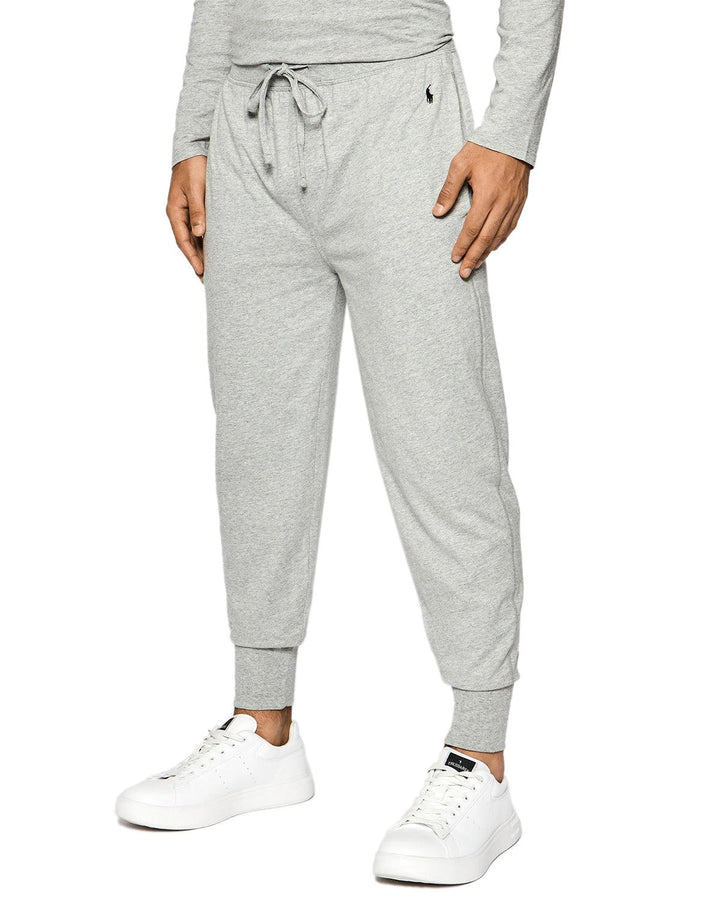 RALPH LAUREN MENS COTTON JERSEY SLEEP JOGGERS HEATHER GREY-Designer Outlet Sales