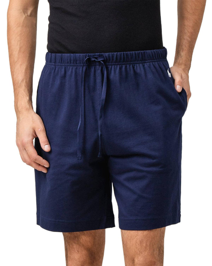 RALPH LAUREN MENS COTTON JERSEY SLEEP SHORTS CRUISE NAVY-Designer Outlet Sales