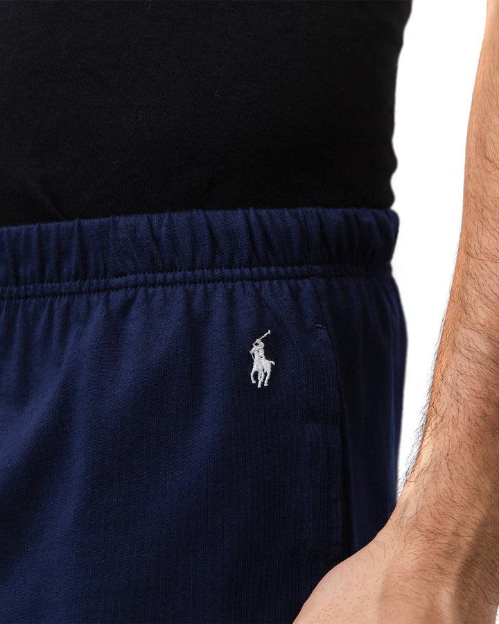 RALPH LAUREN MENS COTTON JERSEY SLEEP SHORTS CRUISE NAVY-Designer Outlet Sales