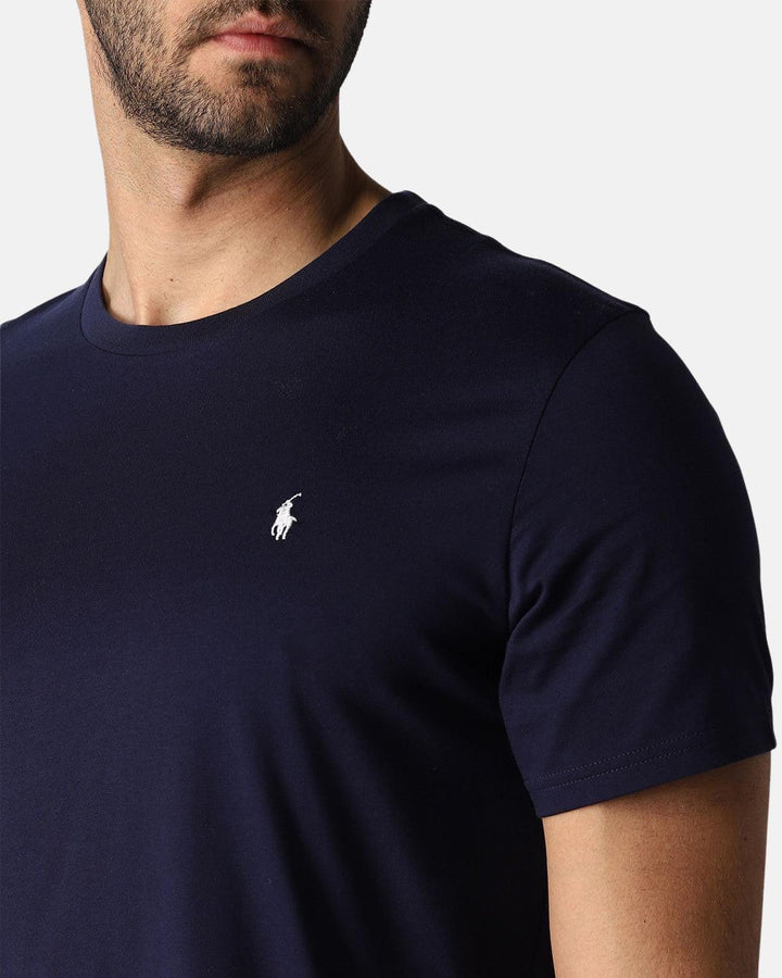 RALPH LAUREN MENS COTTON JERSEY T-SHIRT NAVY-Designer Outlet Sales