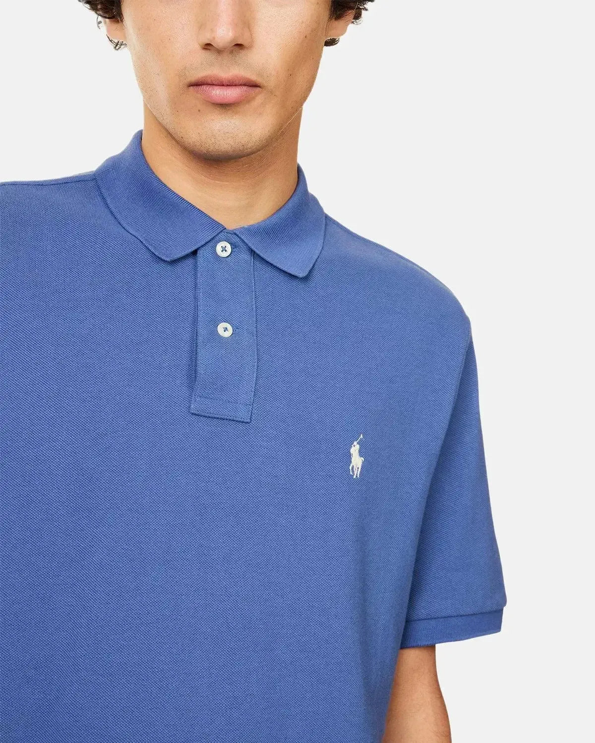 RALPH LAUREN MENS CUSTOM SLIM FIT MESH POLO SHIRT EARTH BLUE – RALPH-LAUREN-710680784-434-M | Studio DOS by Designer Outlet Sales
