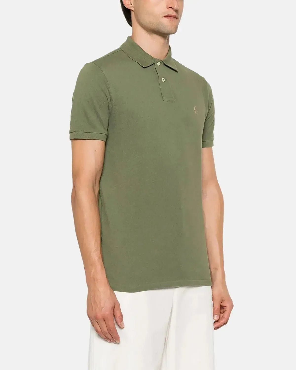 RALPH LAUREN MENS CUSTOM SLIM FIT MESH POLO SHIRT GARDEN TRAIL – RALPH-LAUREN-710680784-403-S | Studio DOS by Designer Outlet Sales