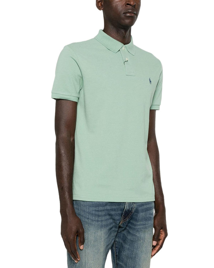 RALPH LAUREN MENS CUSTOM SLIM FIT POLO SHIRT FADED MINT-Designer Outlet Sales