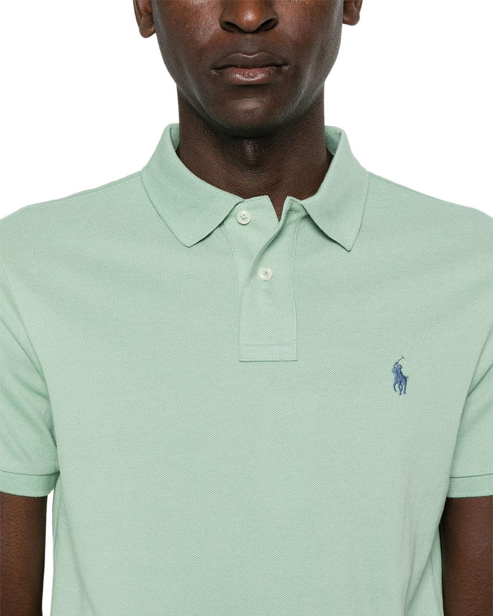 RALPH LAUREN MENS CUSTOM SLIM FIT POLO SHIRT FADED MINT-Designer Outlet Sales