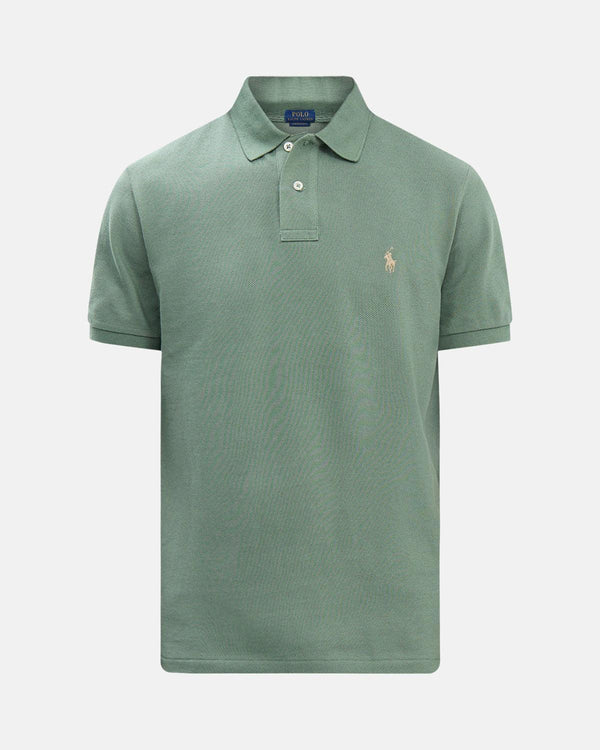 RALPH LAUREN MENS CUSTOM SLIM FIT POLO SHIRT FATIGUE-Designer Outlet Sales