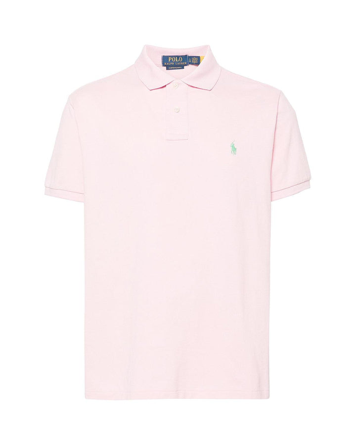 RALPH LAUREN MENS CUSTOM SLIM FIT POLO SHIRT GARDEN PINK-Designer Outlet Sales