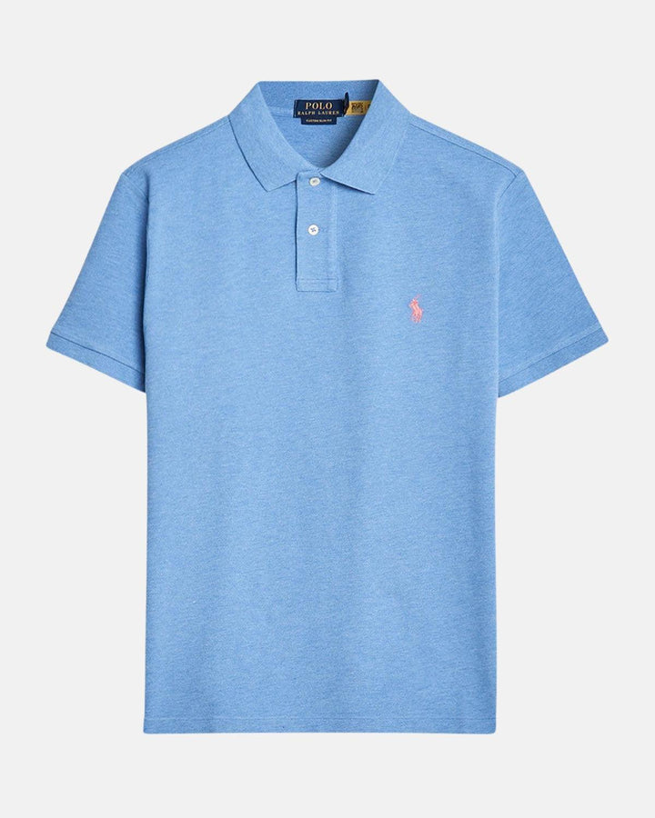 RALPH LAUREN MENS CUSTOM SLIM FIT POLO SHIRT SOFT ROYAL HEATHER-Designer Outlet Sales