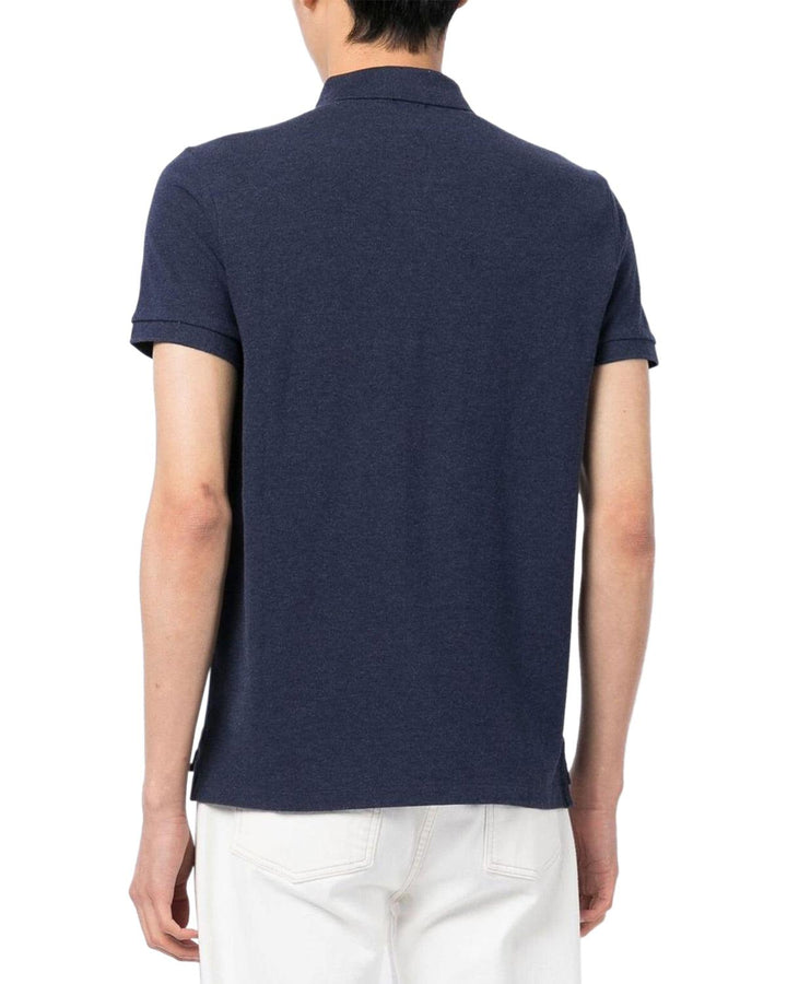 RALPH LAUREN MENS CUSTOM SLIM FIT POLO SHIRT SPRING NAVY HEATHER-Designer Outlet Sales