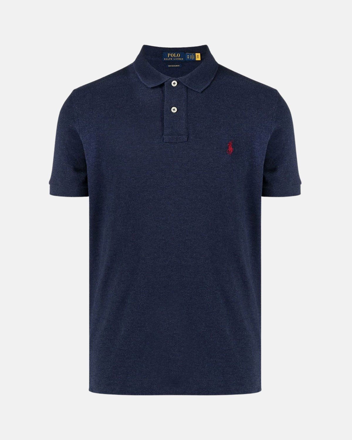 RALPH LAUREN MENS CUSTOM SLIM FIT POLO SHIRT SPRING NAVY HEATHER Designer Outlet Sales