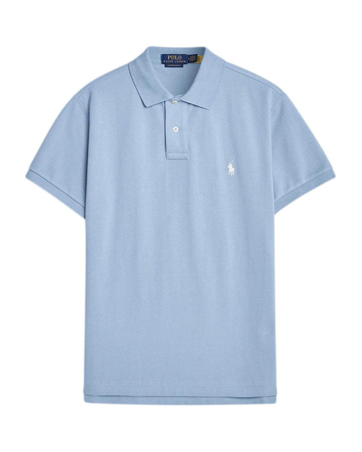 RALPH LAUREN MENS CUSTOM SLIM FIT POLO SHIRT VESSEL BLUE-Designer Outlet Sales