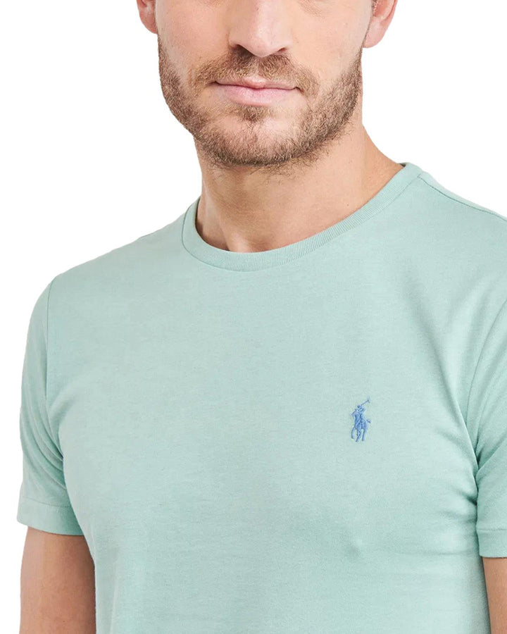 RALPH LAUREN MENS CUSTOM SLIM FIT T-SHIRT CELADON GREEN-Designer Outlet Sales