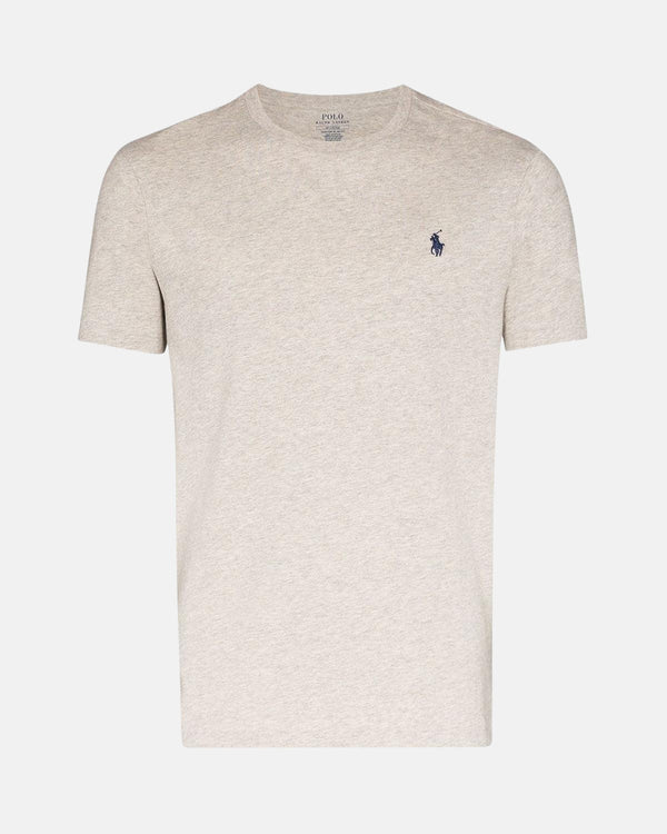 RALPH LAUREN MENS CUSTOM SLIM FIT T-SHIRT HEATHER GREY-Designer Outlet Sales