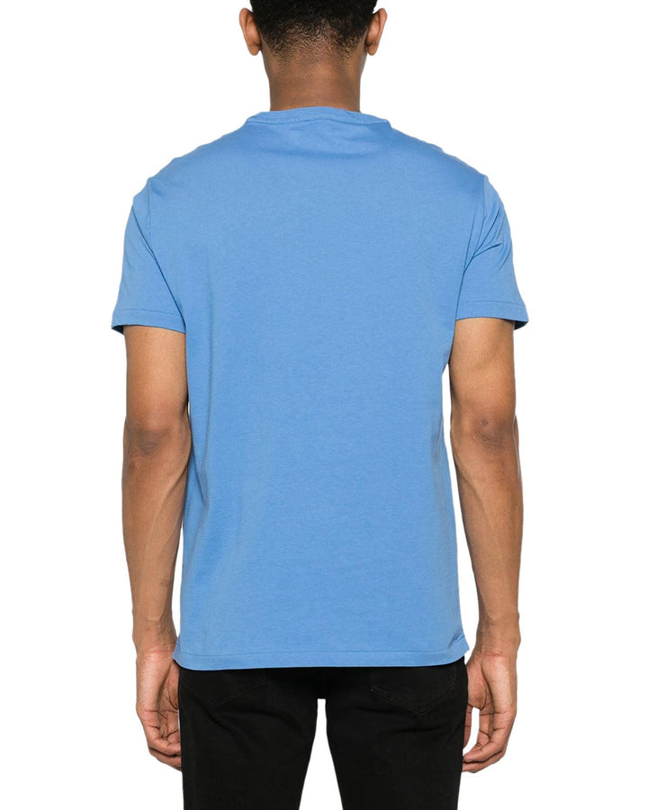 RALPH LAUREN MENS CUSTOM SLIM FIT T-SHIRT NEW ENGLAND BLUE-Designer Outlet Sales