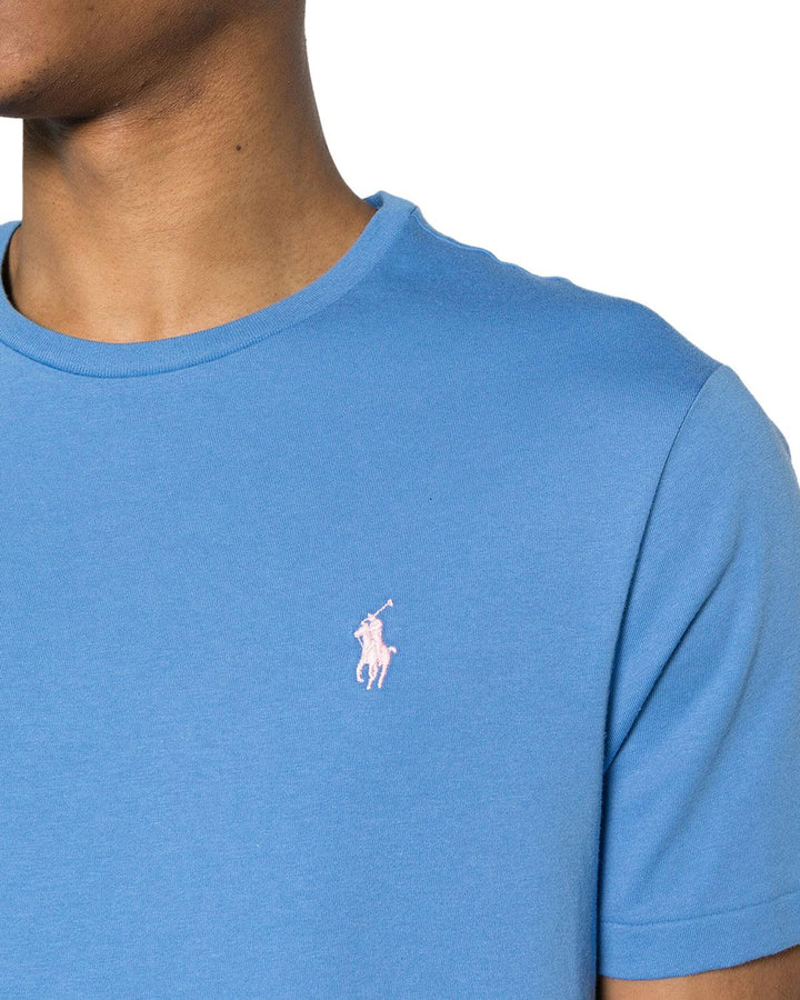 RALPH LAUREN MENS CUSTOM SLIM FIT T-SHIRT NEW ENGLAND BLUE-Designer Outlet Sales