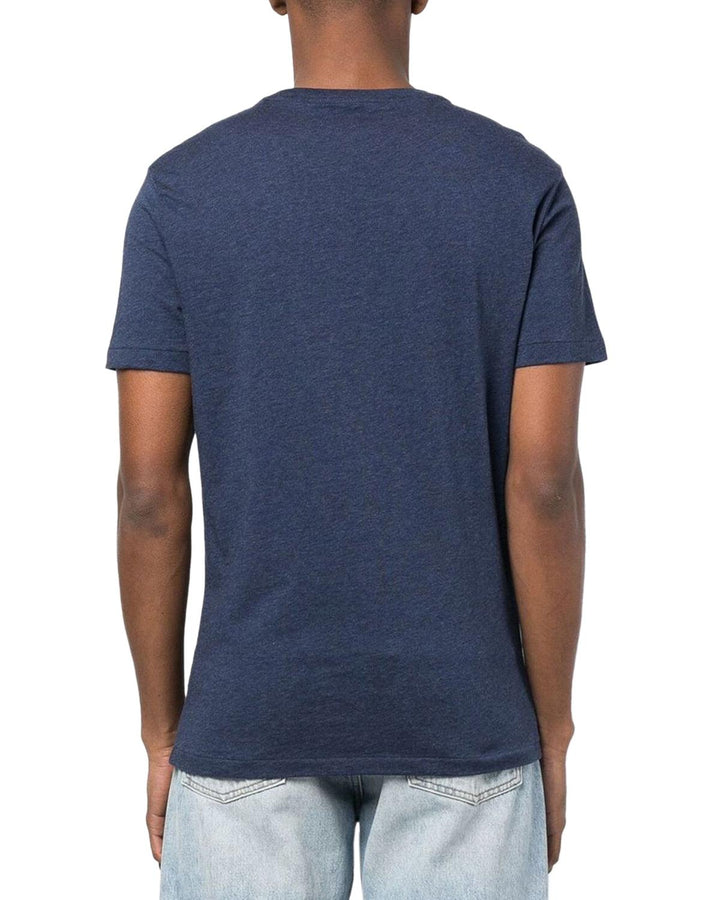 RALPH LAUREN MENS CUSTOM SLIM FIT T-SHIRT SPRING NAVY HEATHER-Designer Outlet Sales