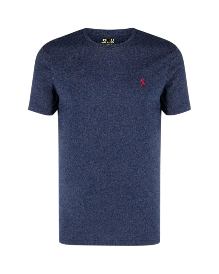 RALPH LAUREN MENS CUSTOM SLIM FIT T-SHIRT SPRING NAVY HEATHER-Designer Outlet Sales