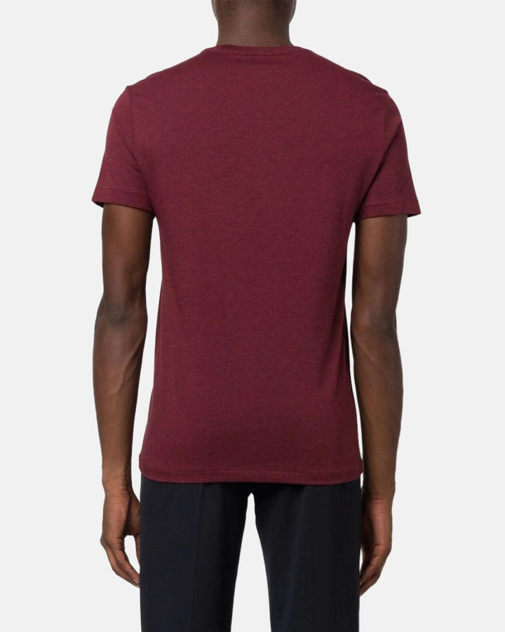 RALPH LAUREN MENS CUSTOM SLIM FIT T-SHIRT SPRING WINE HEATHER-Designer Outlet Sales
