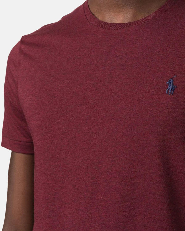 RALPH LAUREN MENS CUSTOM SLIM FIT T-SHIRT SPRING WINE HEATHER-Designer Outlet Sales