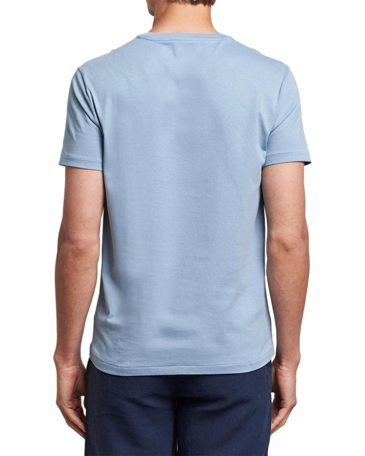 RALPH LAUREN MENS CUSTOM SLIM FIT T-SHIRT VESSEL BLUE-Designer Outlet Sales