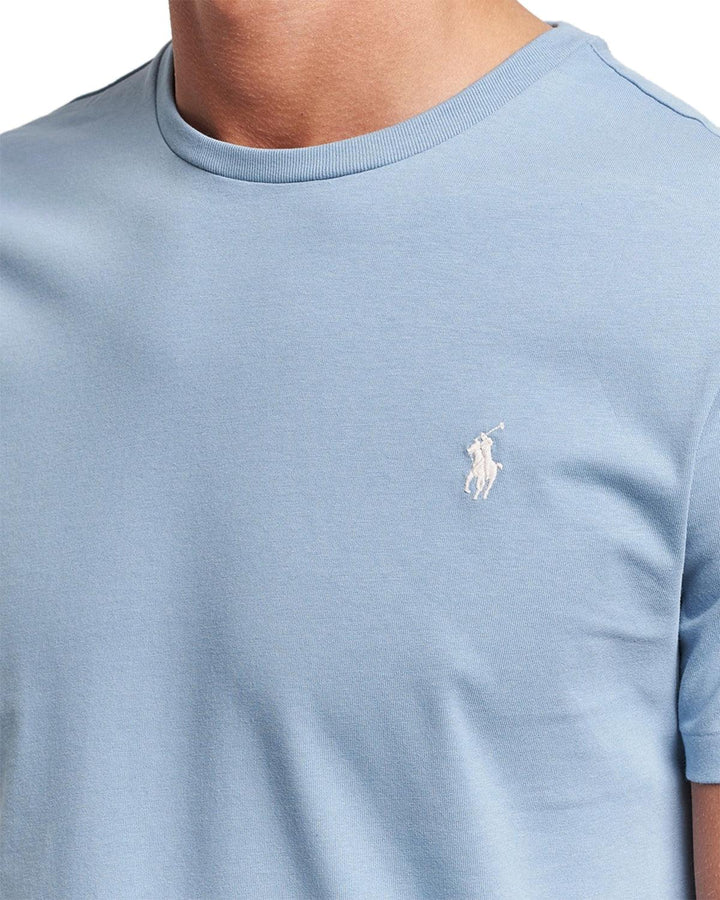 RALPH LAUREN MENS CUSTOM SLIM FIT T-SHIRT VESSEL BLUE-Designer Outlet Sales