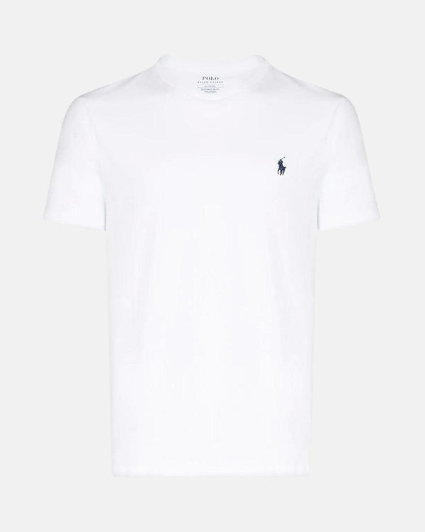 RALPH LAUREN MENS CUSTOM SLIM FIT T-SHIRT WHITE-Designer Outlet Sales