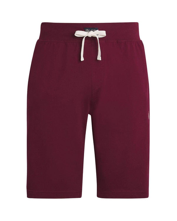 RALPH LAUREN MENS JERSEY SLEEP SHORTS BURGUNDY-Designer Outlet Sales