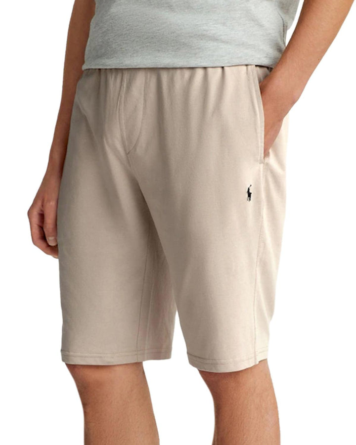 RALPH LAUREN MENS JERSEY SLEEP SHORTS NATURAL-Designer Outlet Sales