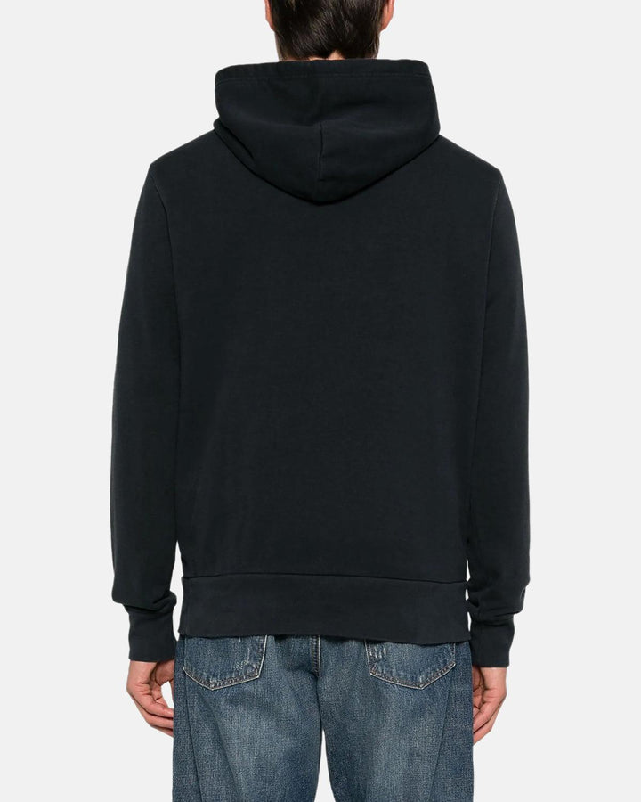 RALPH LAUREN MENS LOOPBACK FLEECE HOODIE BLACK-Designer Outlet Sales