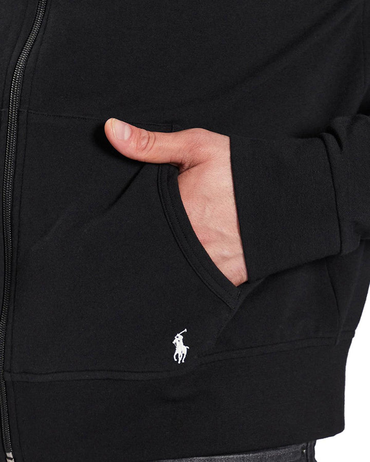 RALPH LAUREN MENS LOUNGE HOODIE BLACK-Designer Outlet Sales