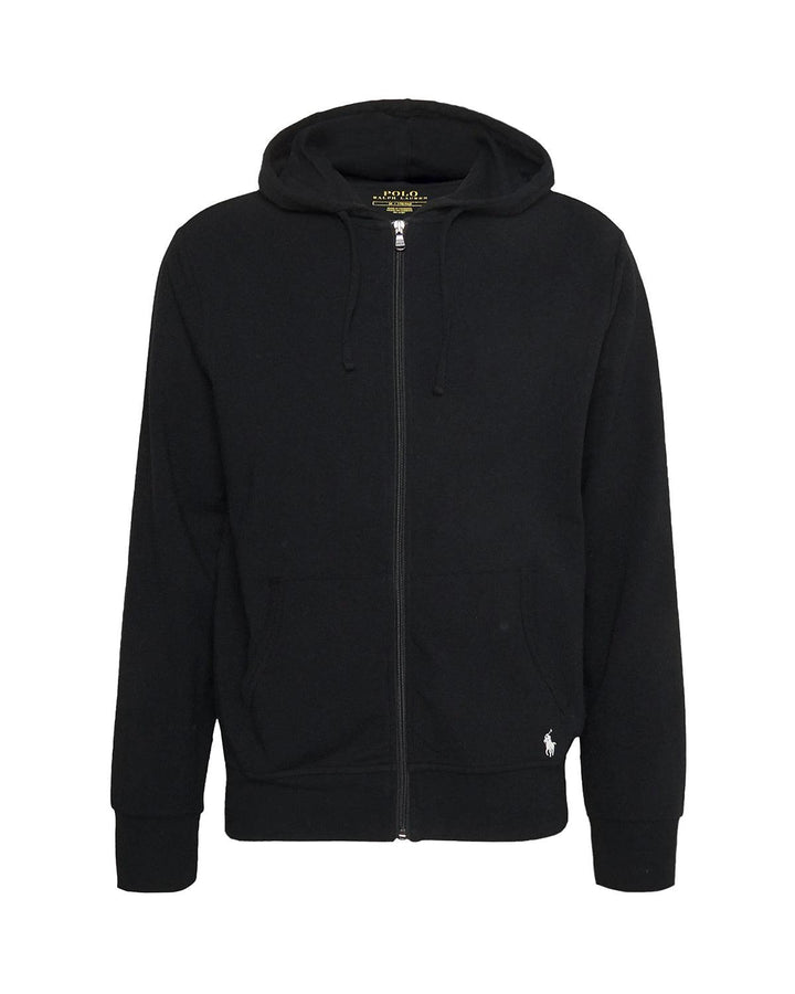 RALPH LAUREN MENS LOUNGE HOODIE BLACK-Designer Outlet Sales