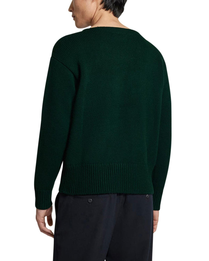 RALPH LAUREN MENS NYC WOOL BLEND JUMPER GREEN-Designer Outlet Sales