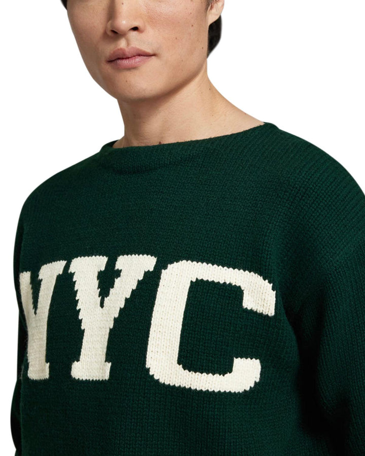 RALPH LAUREN MENS NYC WOOL BLEND JUMPER GREEN-Designer Outlet Sales