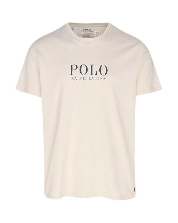 RALPH LAUREN MENS POLO LOGO T-SHIRT NATURAL-Designer Outlet Sales