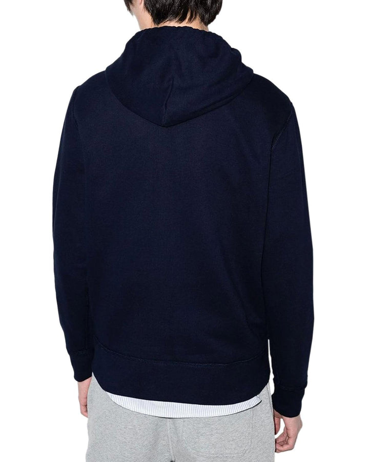 RALPH LAUREN MENS RL FLEECE HOODIE NAVY-Designer Outlet Sales