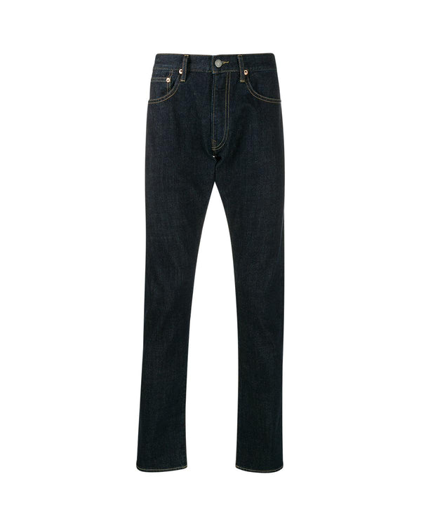 RALPH LAUREN MENS SULLIVAN SLIM FIT STRETCH DENIM JEANS DARK RINSE-Designer Outlet Sales